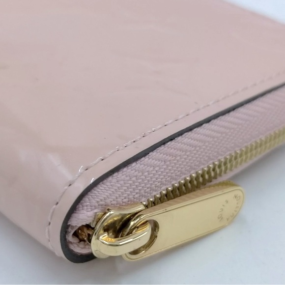 Auth Louis Vuitton Rose Ballerina Vernis Monogram Zippy Coin Change Purse Wallet - Picture 9 of 9